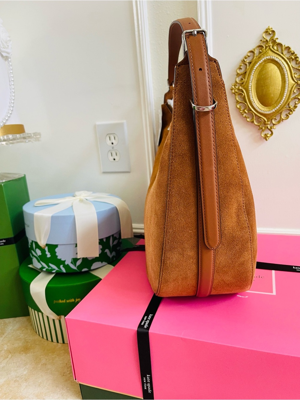 Kate Spade New York Nova Suede Large Shoulder Bag - Picture 11 of 15